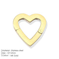 eManco High Quality Stainless Steel 14K PVD Gold Plated Round Skeleton Clasp Head for DIY Bracelet Necklace Jewelry Making Aurexia off