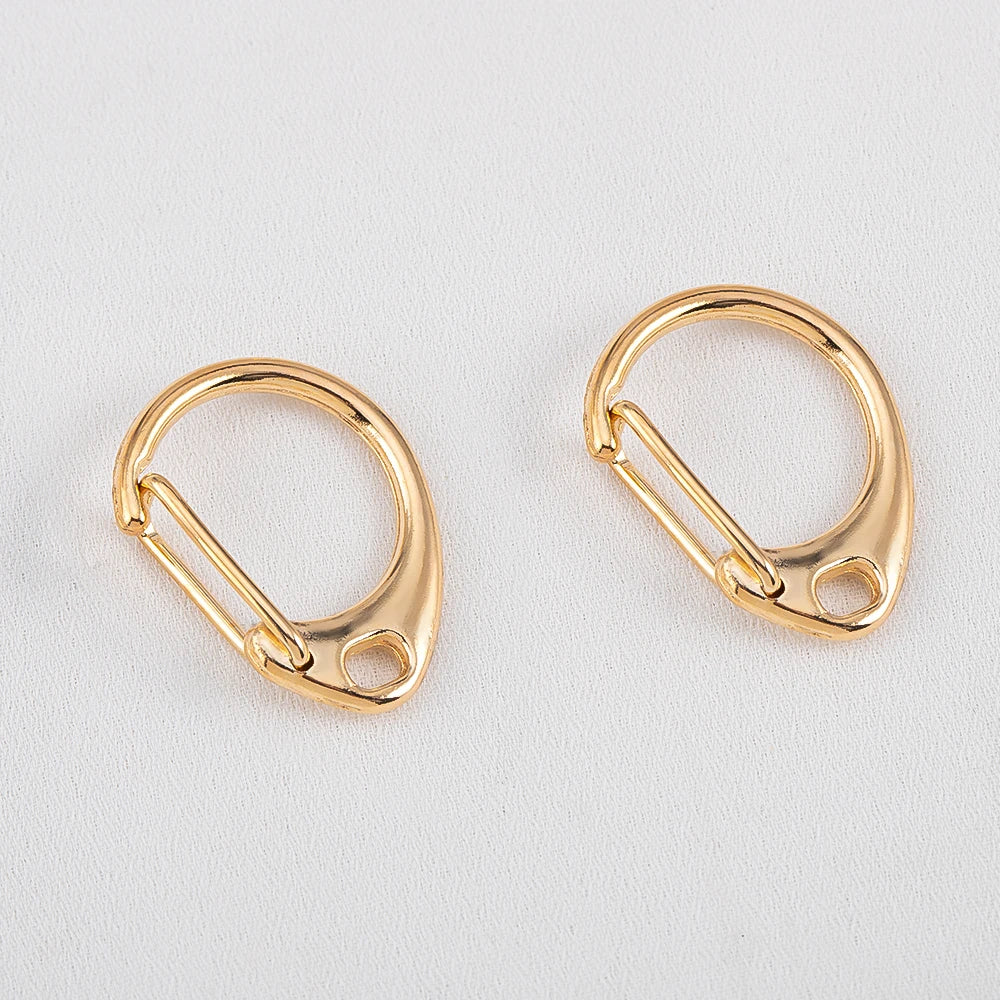 10pcs C-Shaped Spring Snap Alloy Lobster Clasps Keychain Hooks Pendant Connectors for DIY Key Chain Making Accessories Aurexia off