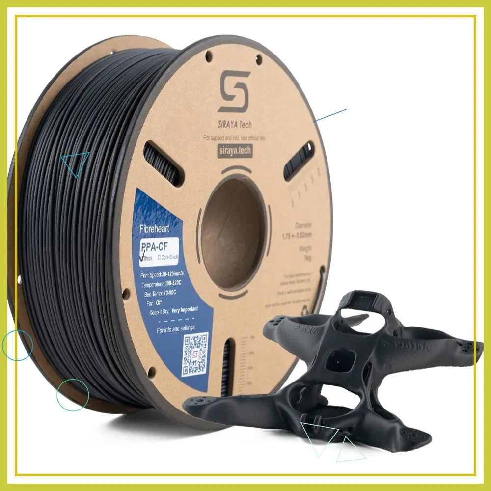 Industrial-Grade Carbon Fiber Nylon 3D Printer Filament, PPA-CF High Strength & Heat Resistance (1kg, Black) Aurexia off