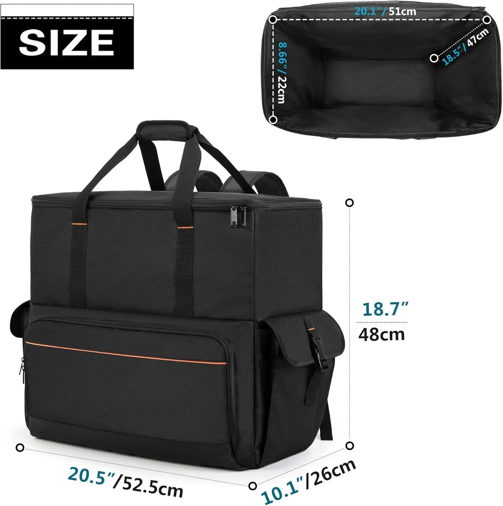 ATX/M-ATX PC Tower Carrying Case Backpack for Computer, Keyboard, Cables, Mouse, Black Aurexia off