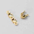 4pcs Genuine Real Pure Solid 925 Sterling Silver Closure End Beads Clasps Clips Gold Crimp Connector DIY Jewelry Making Finding Aurexia off