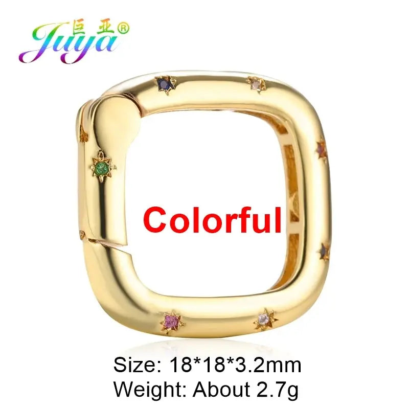 Juya DIY Decoration Carabiner Fastener Spring Lobster Screw Locket Clasps Accessories For Keychain Necklace Making Aurexia off