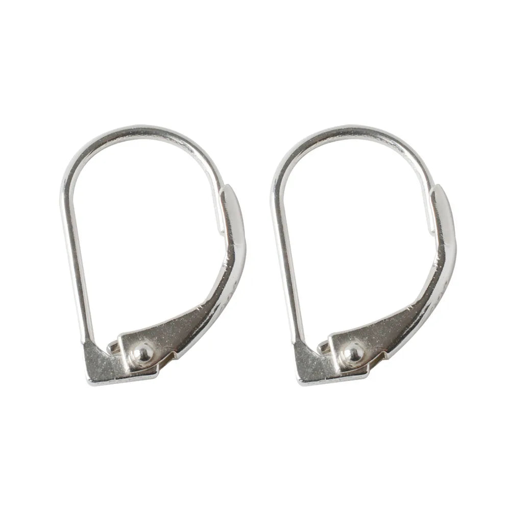 Solid 925 Sterling Silver Hinged French Leverback Eearwire Hook Findings , snap hook for Earring Jewelry DIY Aurexia off