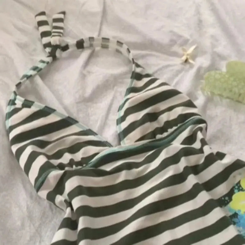 Y2k Cutie Harajuku Sexy neck hanging vest suspender E-girl Women's 2025 European American Backless slim Summer Bodycon Vest sets Aurexia off