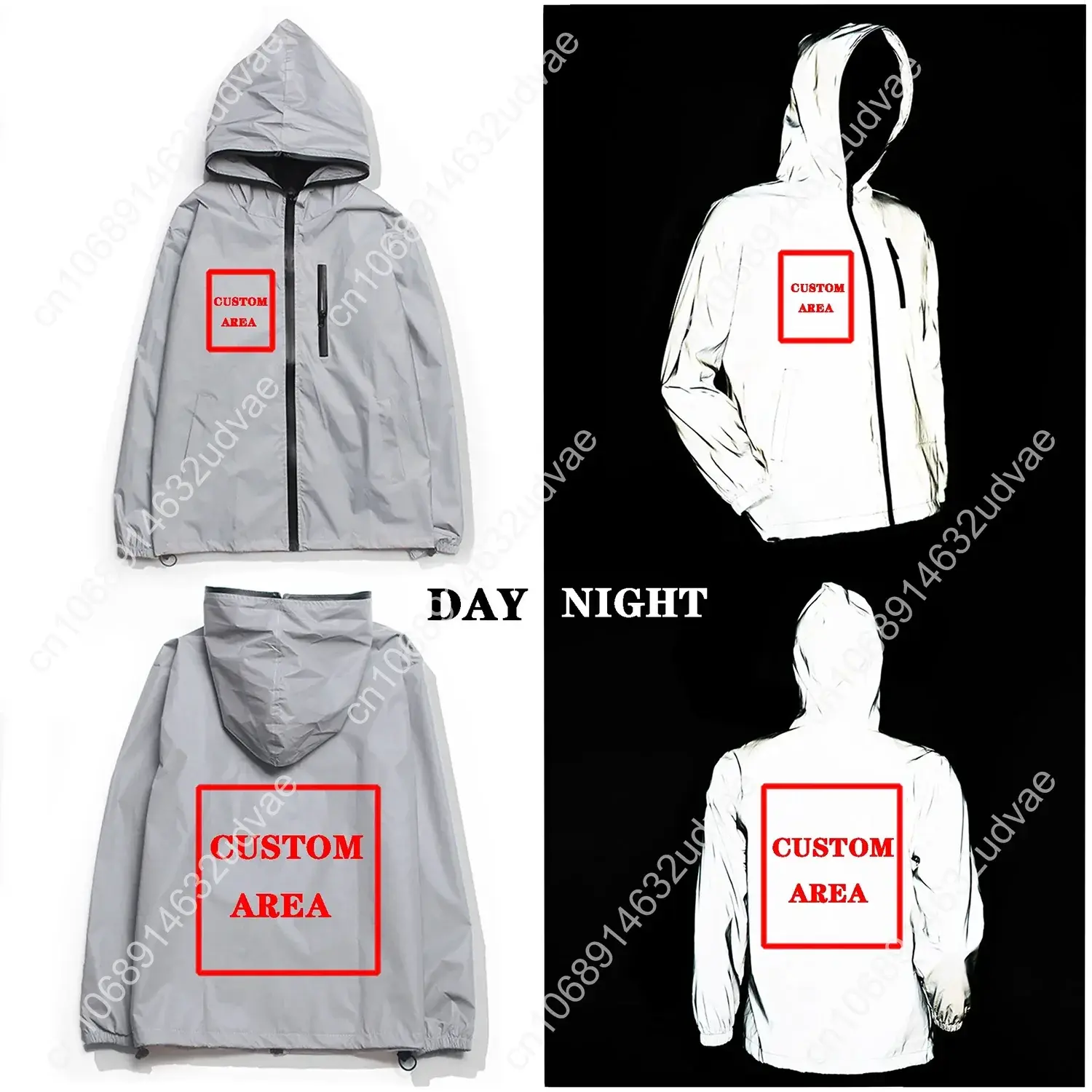 USASOC Reflective Jacket Mens Womens Coat Hooded Windbreaker Runing Pocket Jackets Cycling Hiking Zipper Customized Hoodie Aurexia off