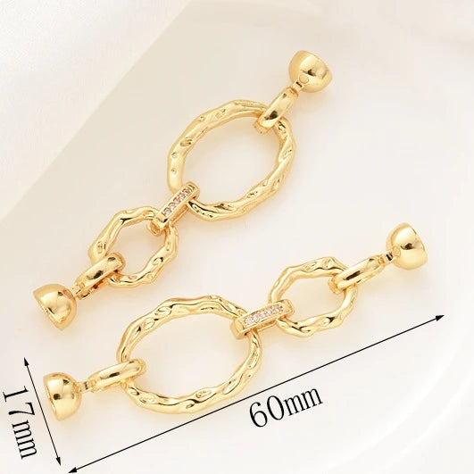 Zircon Fasteners For Bracelets Accessories 18K Gold Plated Connectors For Jewelry DIY Jewelry Making Supplies,Clasp For Jewelry Aurexia off