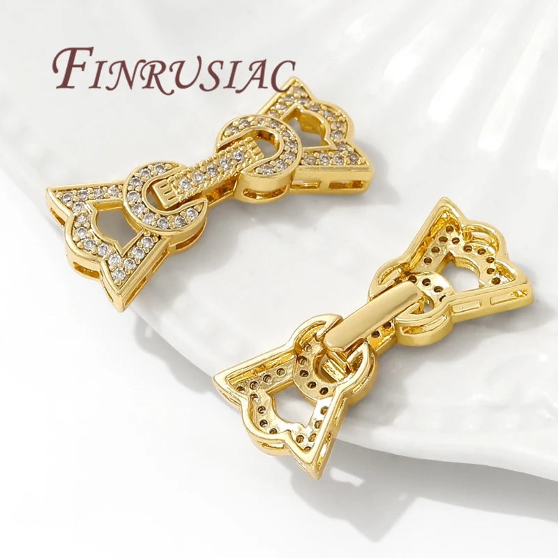 18K Gold Plated Connectors Clasps For Pearl,Bracelet Clasp For Jewelry Making,Necklace Clasp DIY Beading Accessories,Fittings Aurexia off
