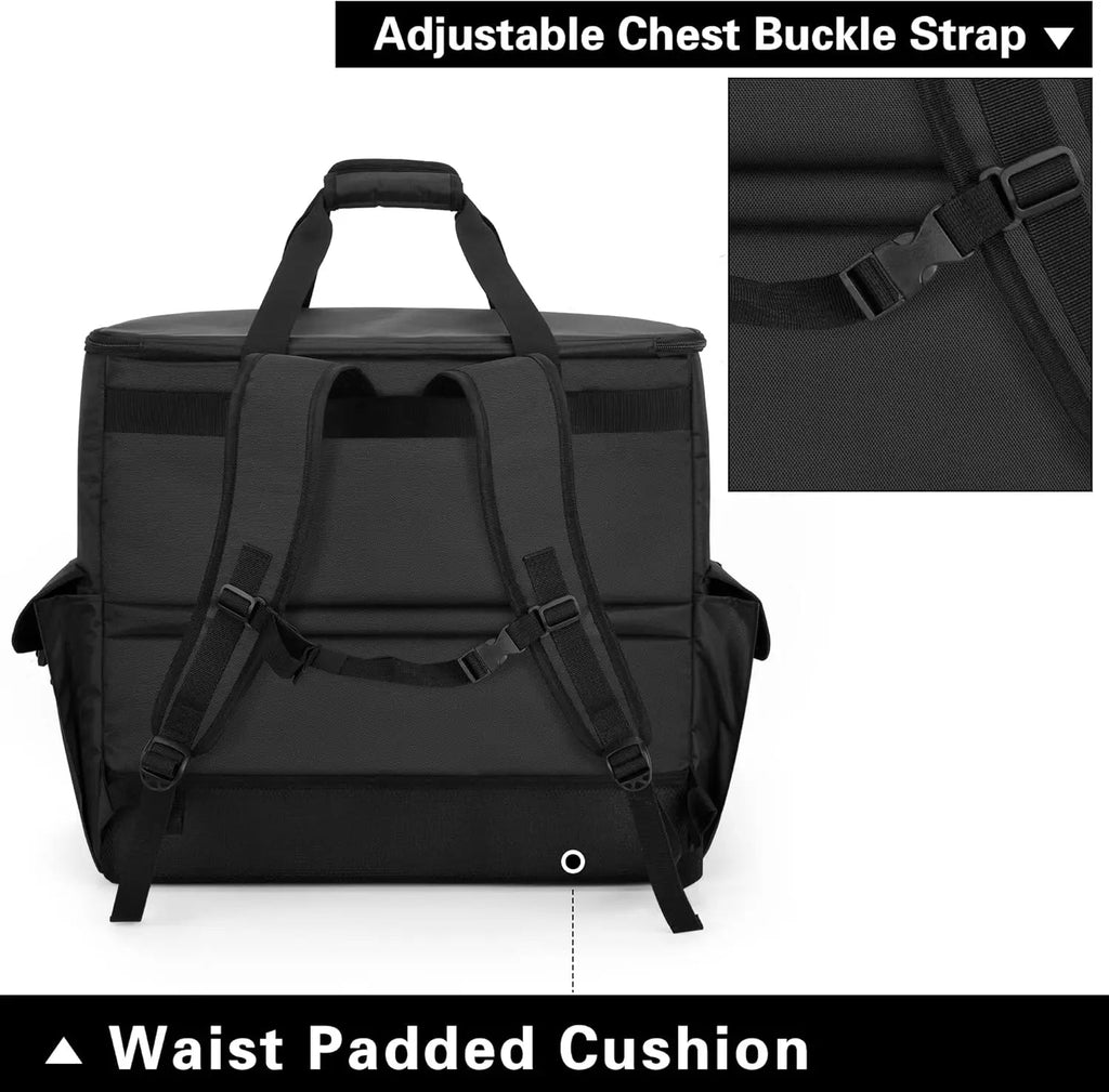 ATX/M-ATX PC Tower Carrying Case Backpack for Computer, Keyboard, Cables, Mouse, Black Aurexia off