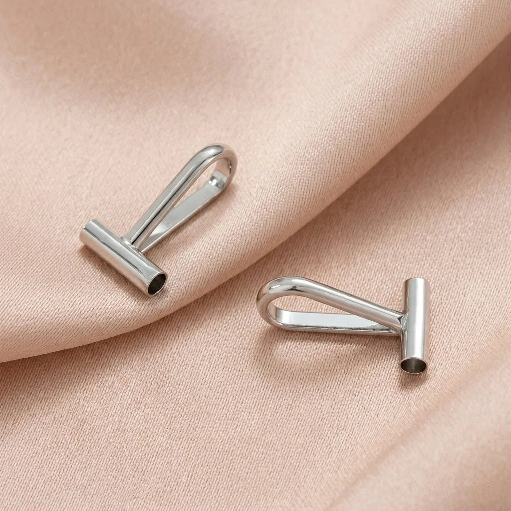 2pcs 14K Brass Vertical Pin to Pendant Brooch Necklace Keychain Converters Tube Design with Bail Convert for DIY Jewelry Making Aurexia off