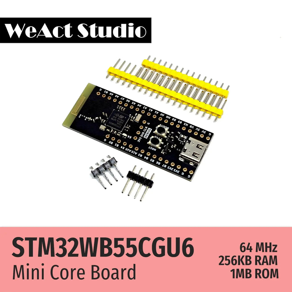 WeAct STM32WB55CGU6 STM32WB55 STM32WB STM32WB55CG BLE-5.4 802.15.4 Zigbee Thread Matter USB AES-256 Core Board Demo Board Aurexia off