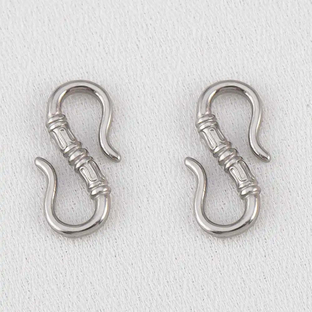 2pcs Stainless Steel Gold Plated Hand-Shape Boat Anchor S-shaped Connection Buckle for DIY Bracelet Clasps Jewelry Accessories Aurexia off