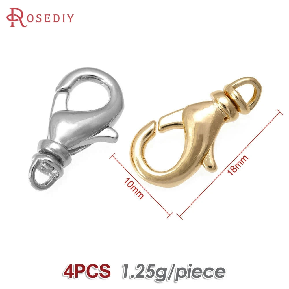 18K Gold Color Brass Rotatable Lobster Clasps Connect Clasps Jewelry Necklaces Bracelets Making Diy Findings Accessories Aurexia off