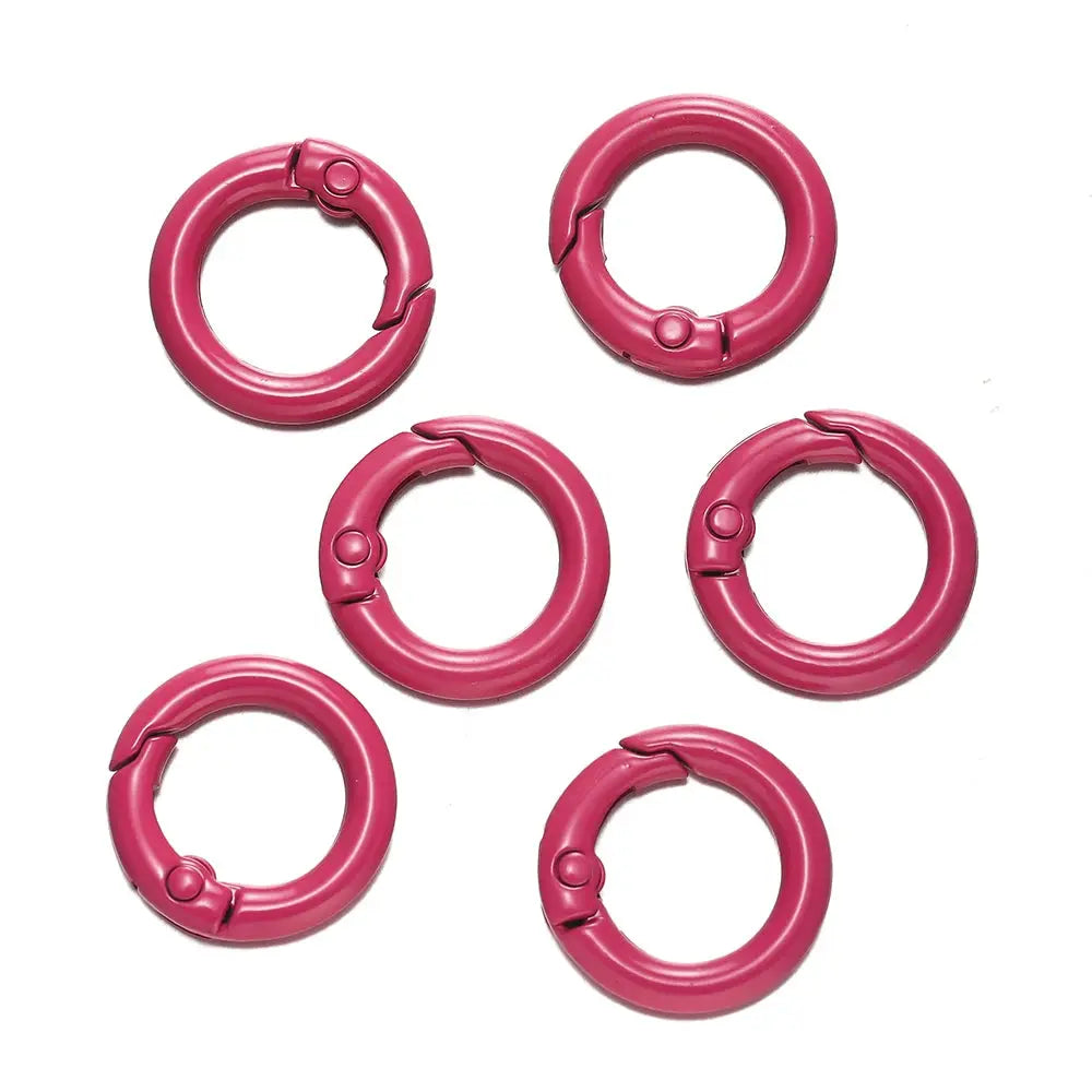 2/5pcs/Lots Metal Round Spring Clasp Colored Carabiner Keychain Clips Hook for DIY Jewelry Buckles Keychains Supplies Aurexia off