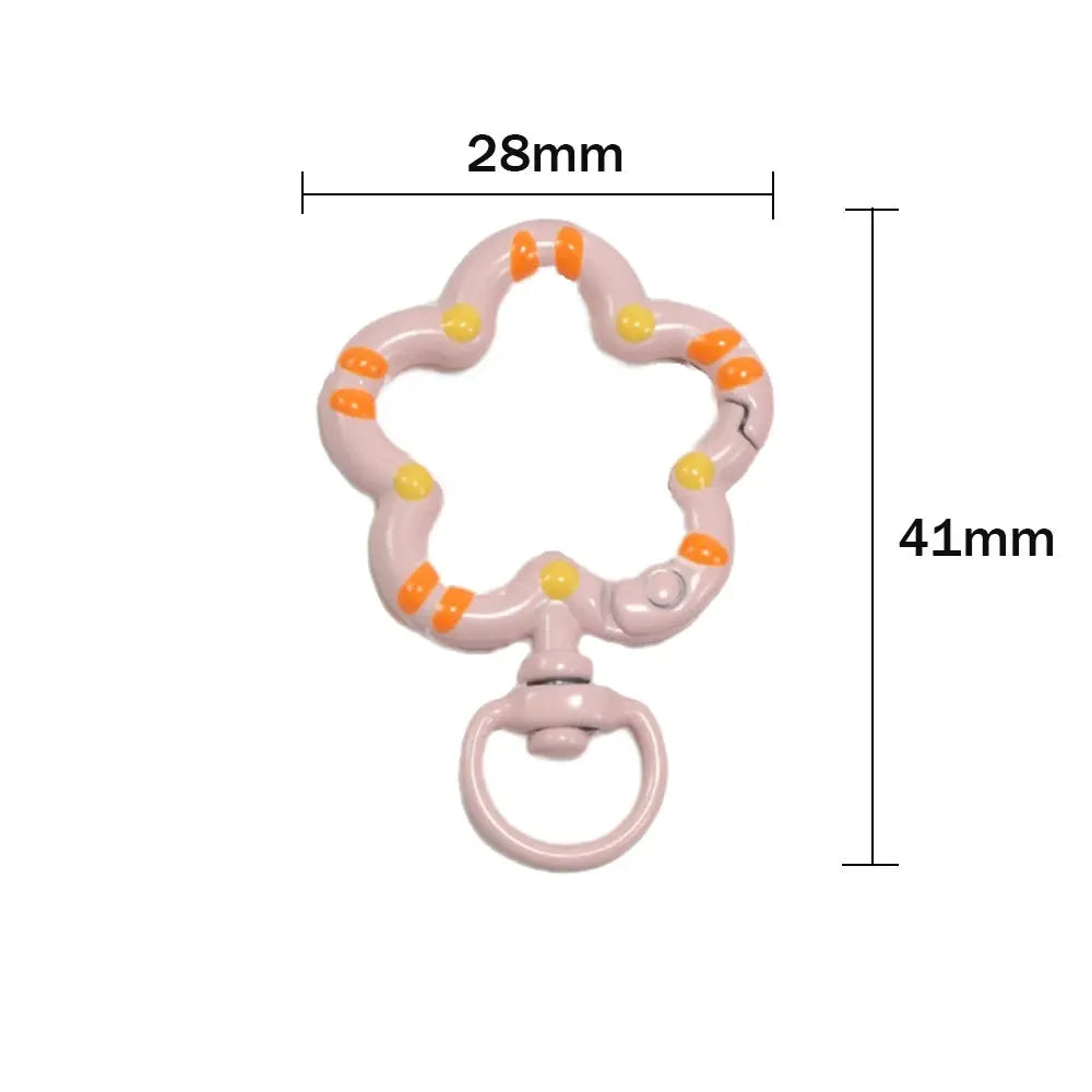 5pcs Flower Snap Hook Trigger Clips Buckles For Keychain Lobster Lobster Clasp Hooks for Necklace Key Ring Clasp Jewelry Supply Aurexia off