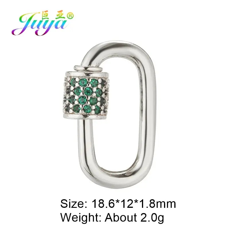 Juya DIY Decoration Carabiner Fastener Spring Lobster Screw Locket Clasps Accessories For Keychain Necklace Making Aurexia off