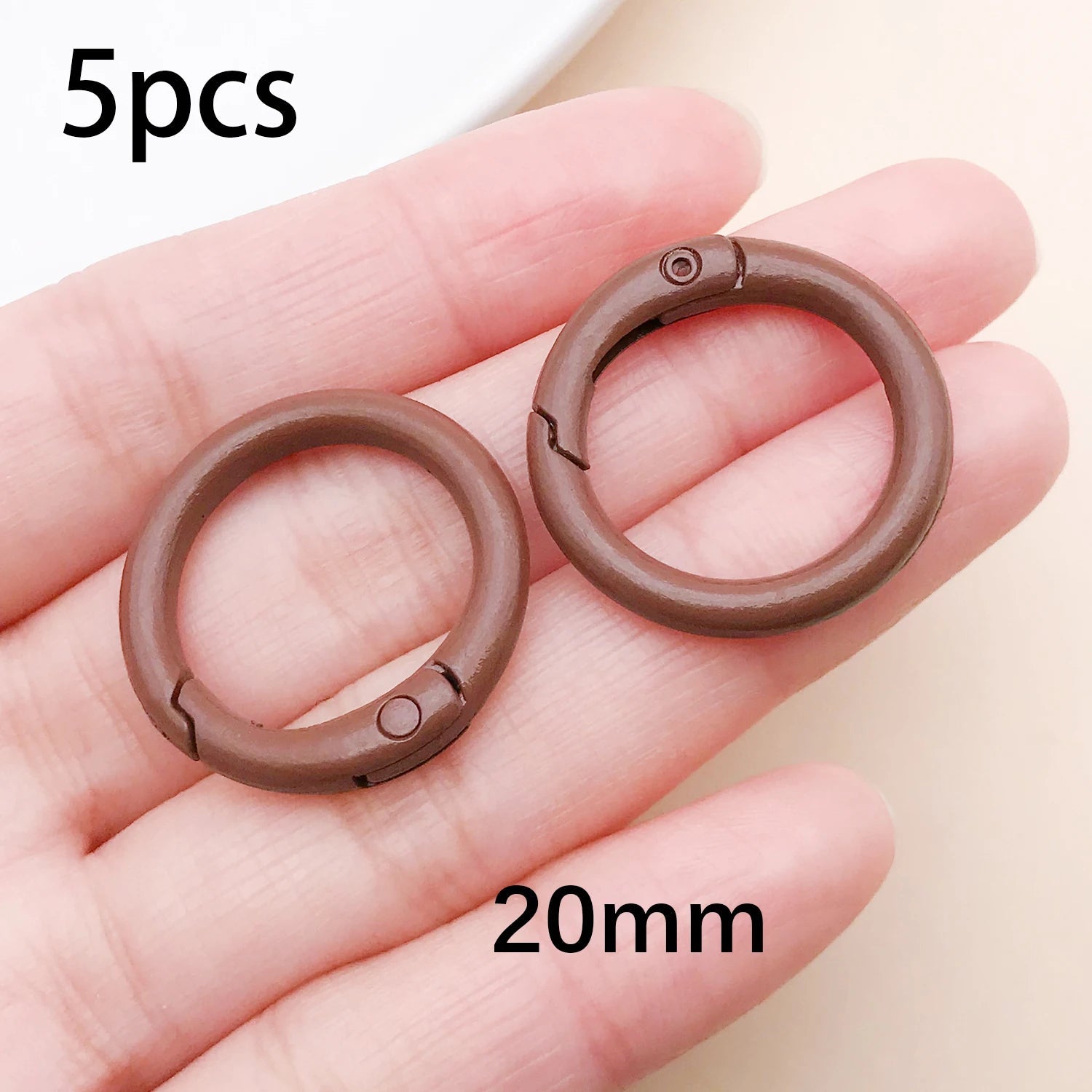 20mm Candy-Colored Spring Clasps, Spring Rings for Keychain Accessories, DIY Findings, Baked Enamel Split Rings, Round Ring Aurexia off