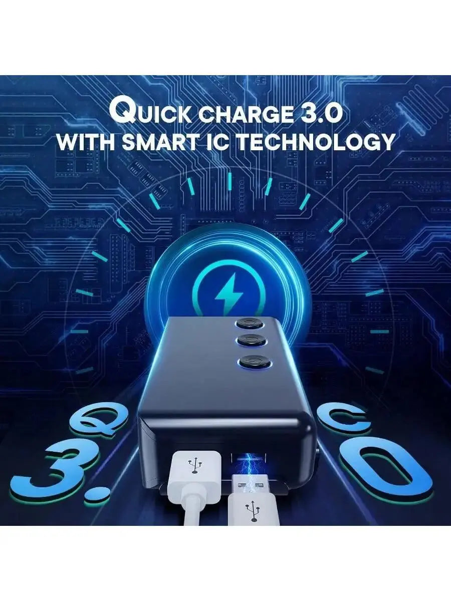 Car Power Adapter With LED Voltage Display 3 Cigarette Lighter Sockets 4 USB Ports Quick Charge Aurexia off