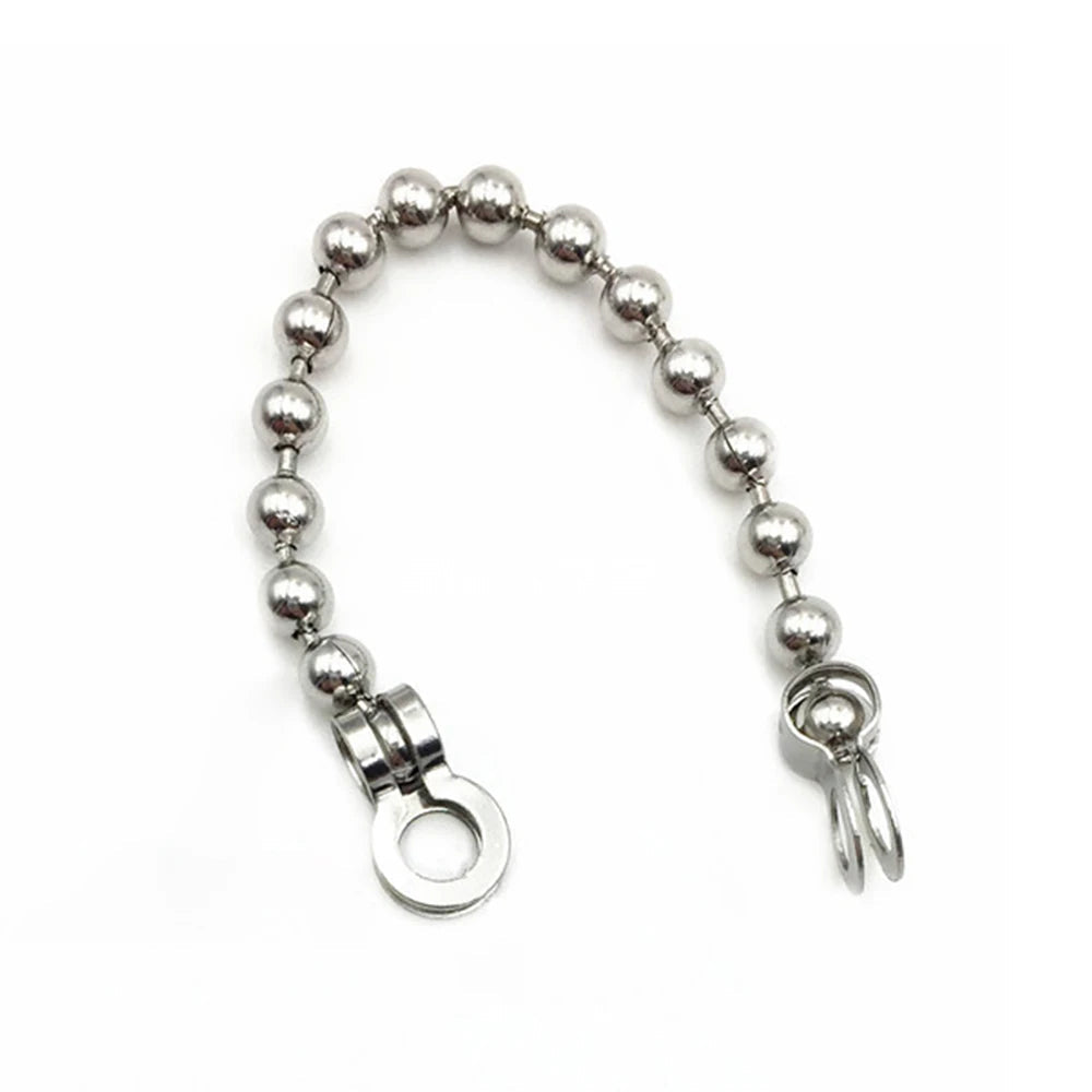 50 Pcs Stainless Steel Bead Chain Buckle Pendant Clasp Tail End Connection Buckle DIY Necklace Clasp Jewelry Accessories Aurexia off