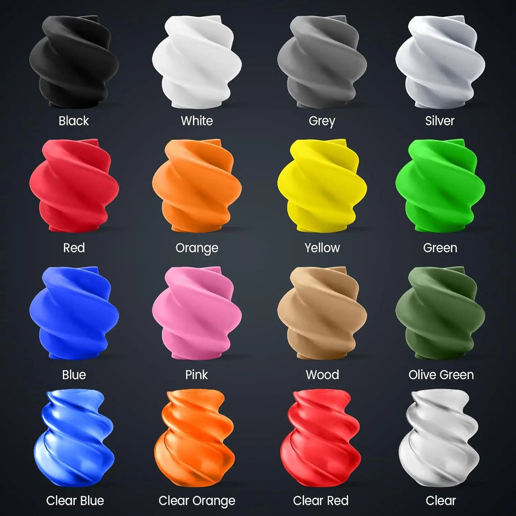 16 Color PLA Filament Bundle, Multicolor 3D Printer Filament 1.75mm, Vacuum Packed, 0.25kg per Spool, Total 4kg Aurexia off