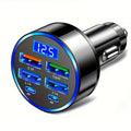 6 in 1 USB C Car Phone Charger Adapter with Voltage Display Dual PD Super Fast for iPhone 15 Pro max OPPO Samsung Huawei Aurexia off