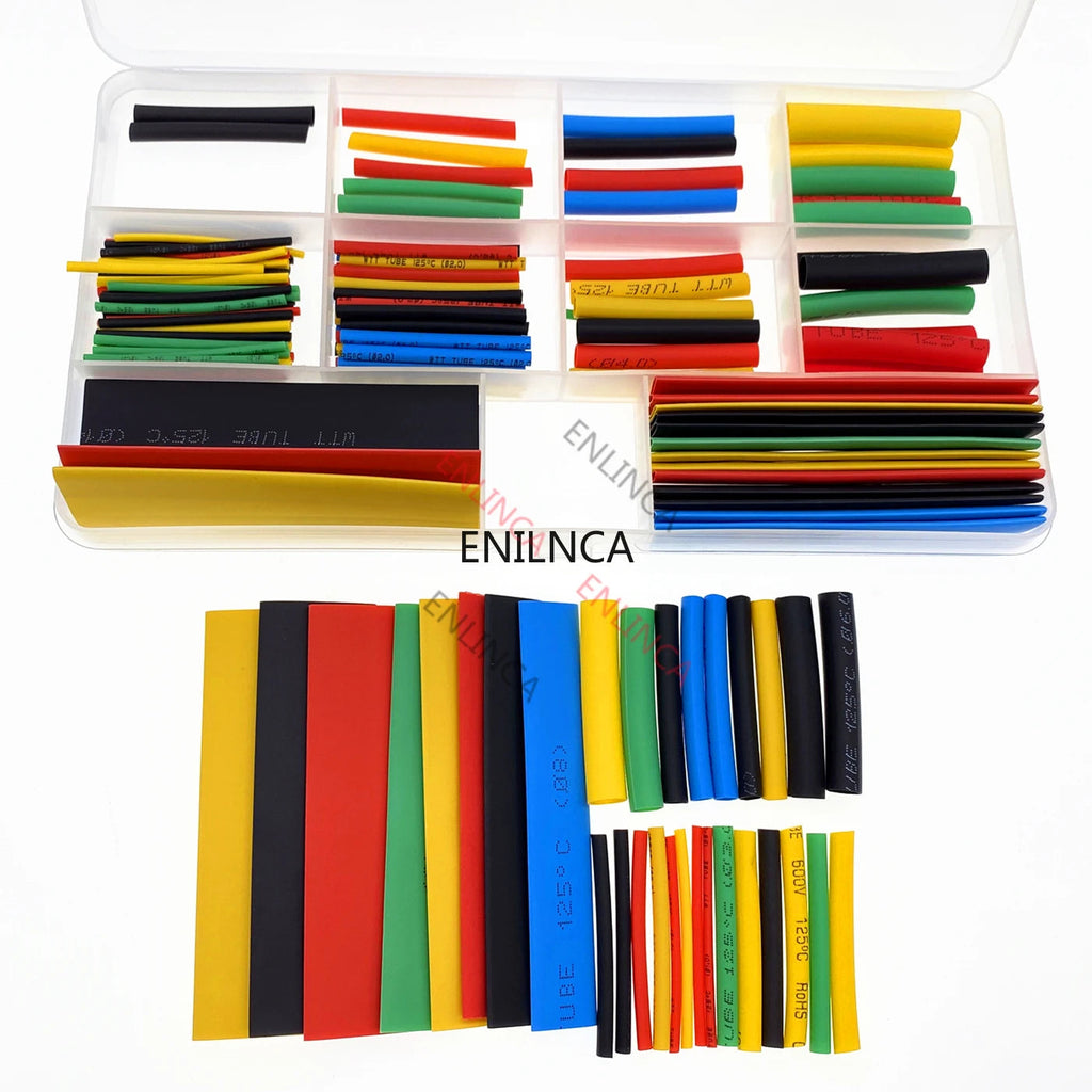 127-750pcs Heat-shrink Tubing  Thermoresistant  Tube Heat Shrink   Wrapping Kit Electrical Connection Wire Cable Insulation Sleeving Aurexia off