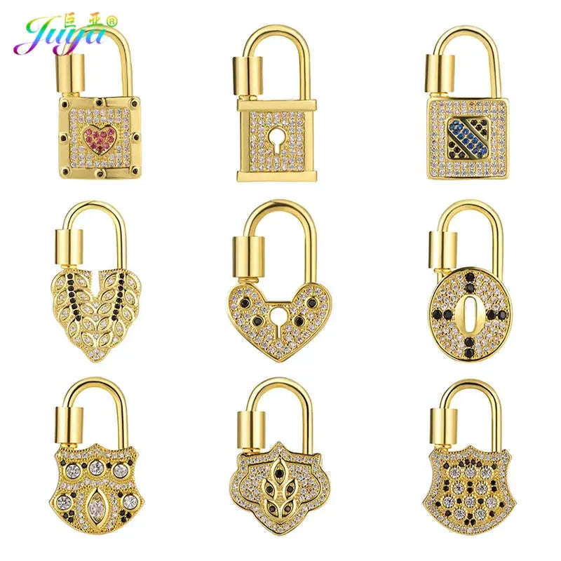 Juya DIY Decoration Carabiner Fastener Spring Lobster Screw Locket Clasps Accessories For Keychain Necklace Making Aurexia off
