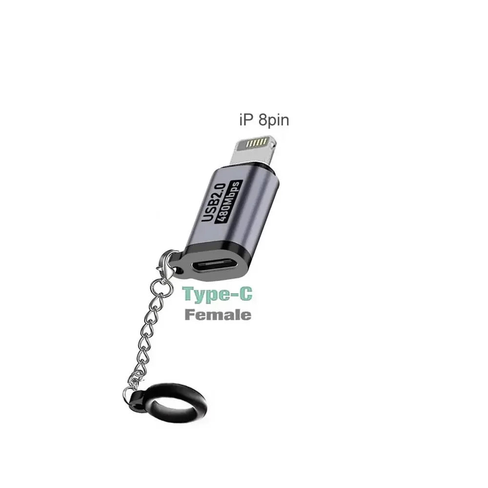 USB-C Adapter Type C Female To Micro / Mini USB Converters For iPhone 14 13 Xiaomi Samsung For Lightning Male Charger Adapter Aurexia off