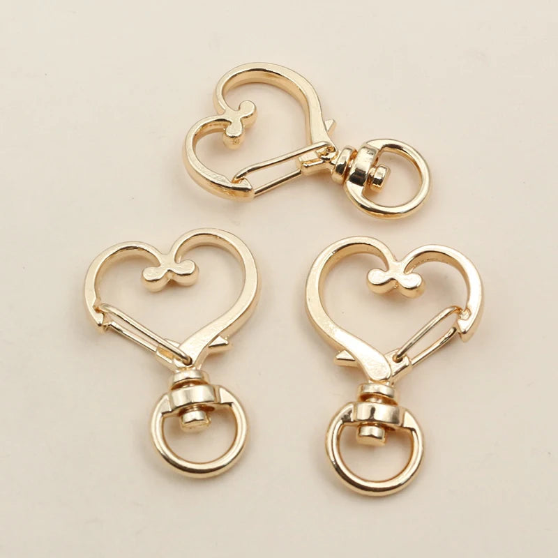 10pcs 35x24mm Heart Snap Hook Trigger Lobaster Clasp Clips Buckles For Keychain DIY Jewelry Making Accessories Findings Aurexia off