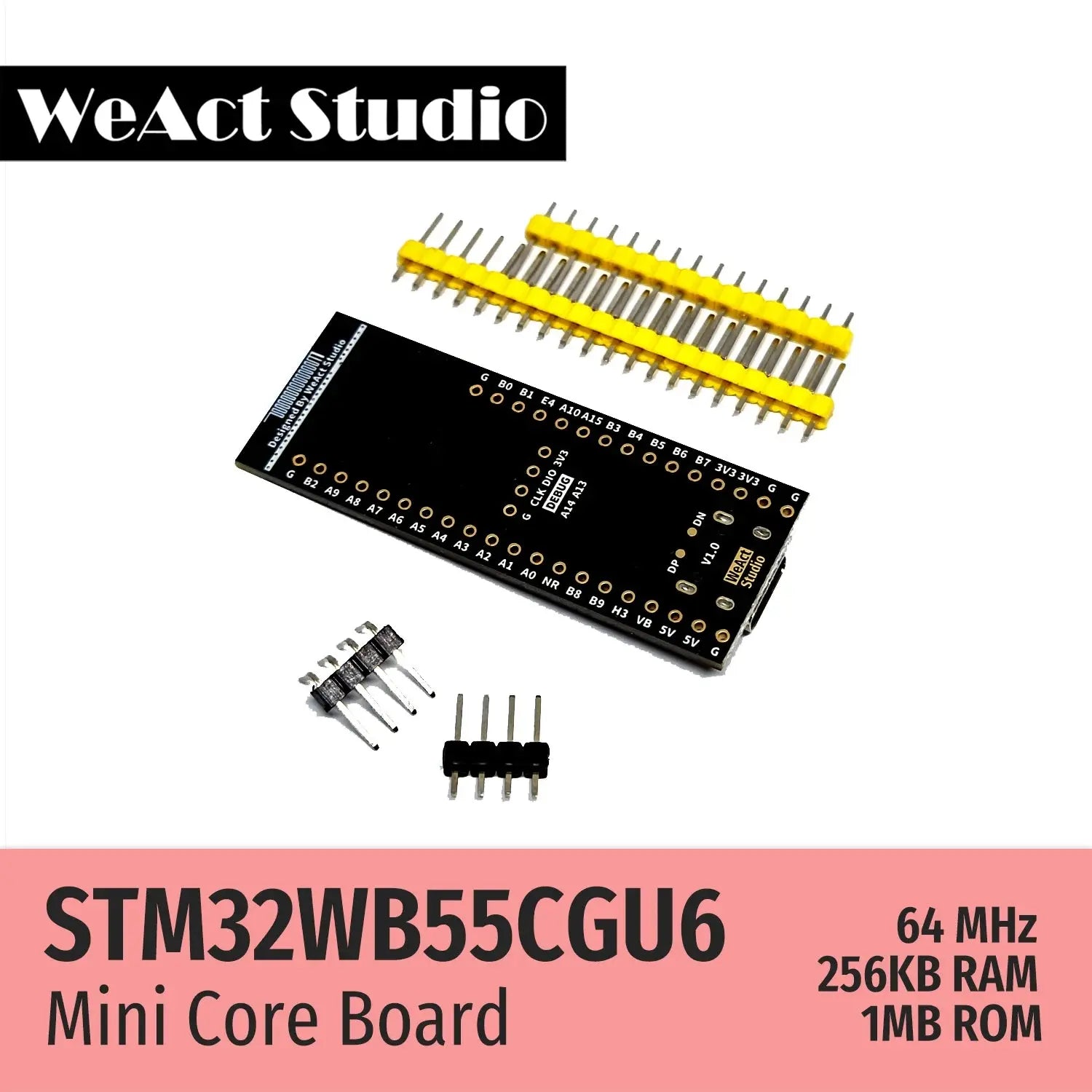 WeAct STM32WB55CGU6 STM32WB55 STM32WB STM32WB55CG BLE-5.4 802.15.4 Zigbee Thread Matter USB AES-256 Core Board Demo Board Aurexia off
