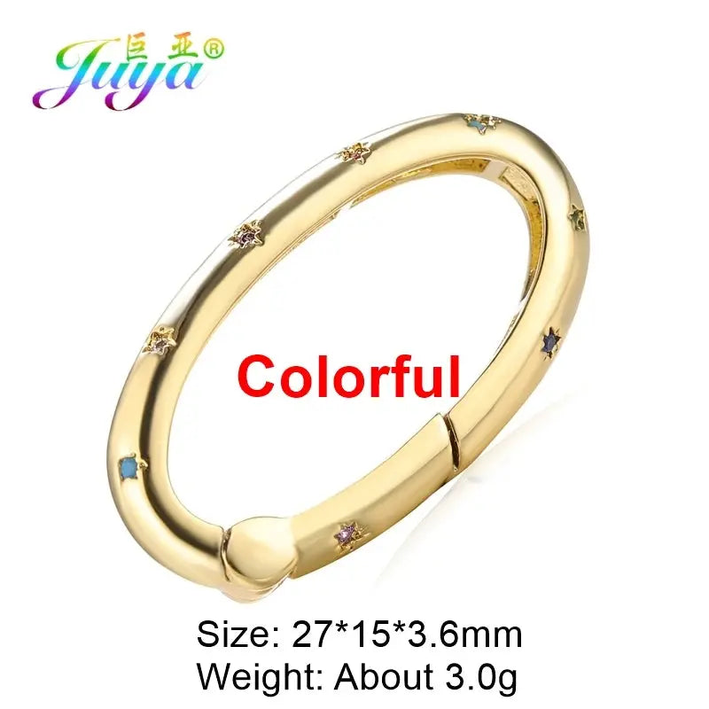 Juya DIY Decoration Carabiner Fastener Spring Lobster Screw Locket Clasps Accessories For Keychain Necklace Making Aurexia off