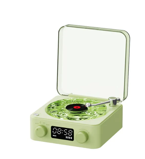 Bluetooth Retro Turntable Speaker with RGB Lights Aurexia off