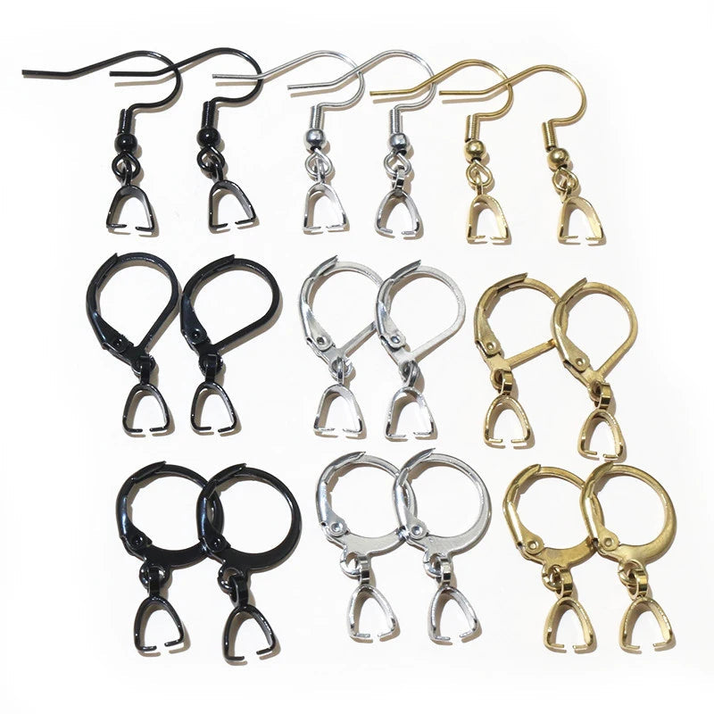 10pcs Earring Hooks Clips with Pinch Clasp for Earrings Stainless Steel Craft DIY Jewelry Making Accessories Findings Aurexia off