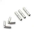 5Pcs/Lot Stainless Steel Spring Buckle Straight Through Titanium Steel Safety Lock Clasp Wax Rope Bracelet Diy Jewelry Making Aurexia off