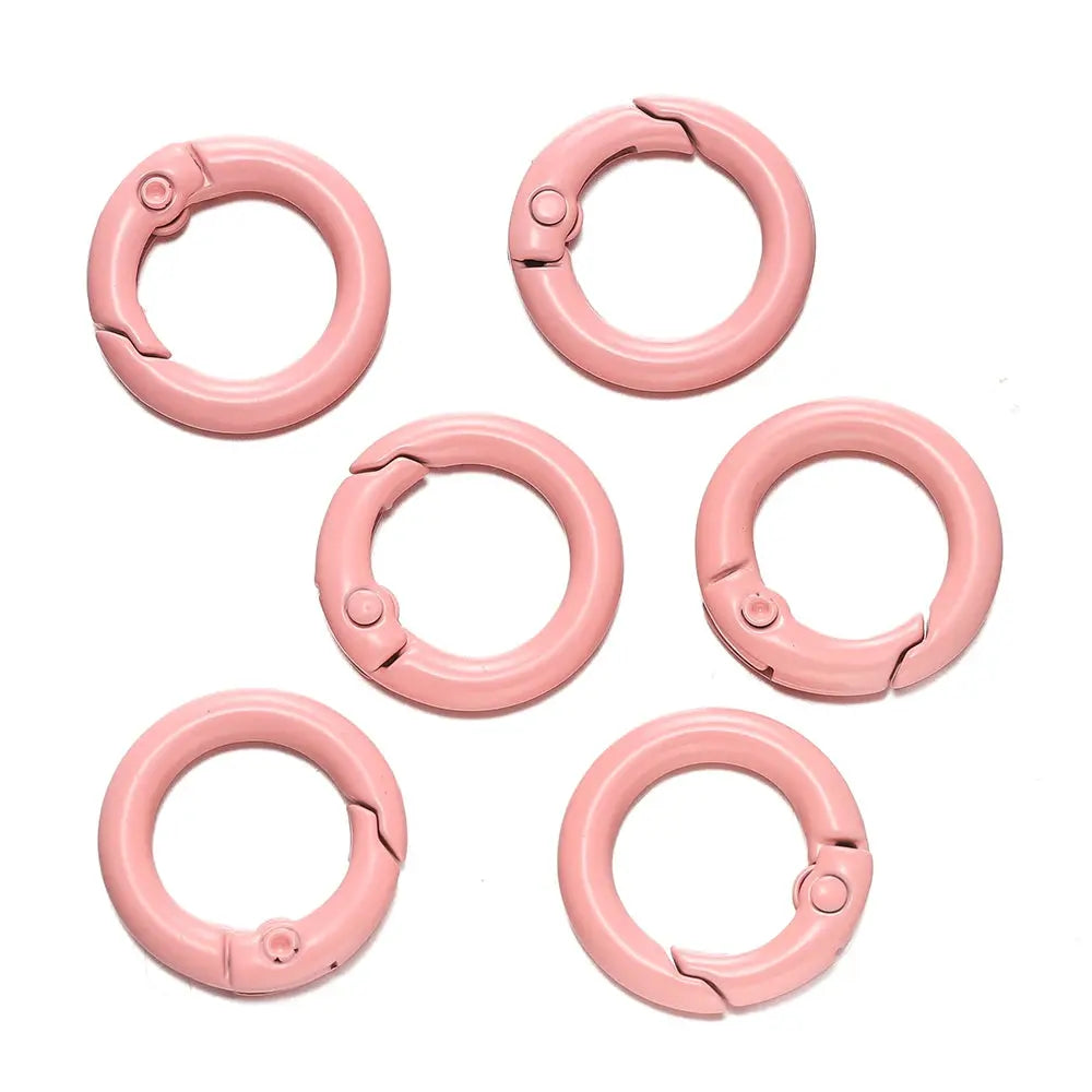 2/5pcs/Lots Metal Round Spring Clasp Colored Carabiner Keychain Clips Hook for DIY Jewelry Buckles Keychains Supplies Aurexia off