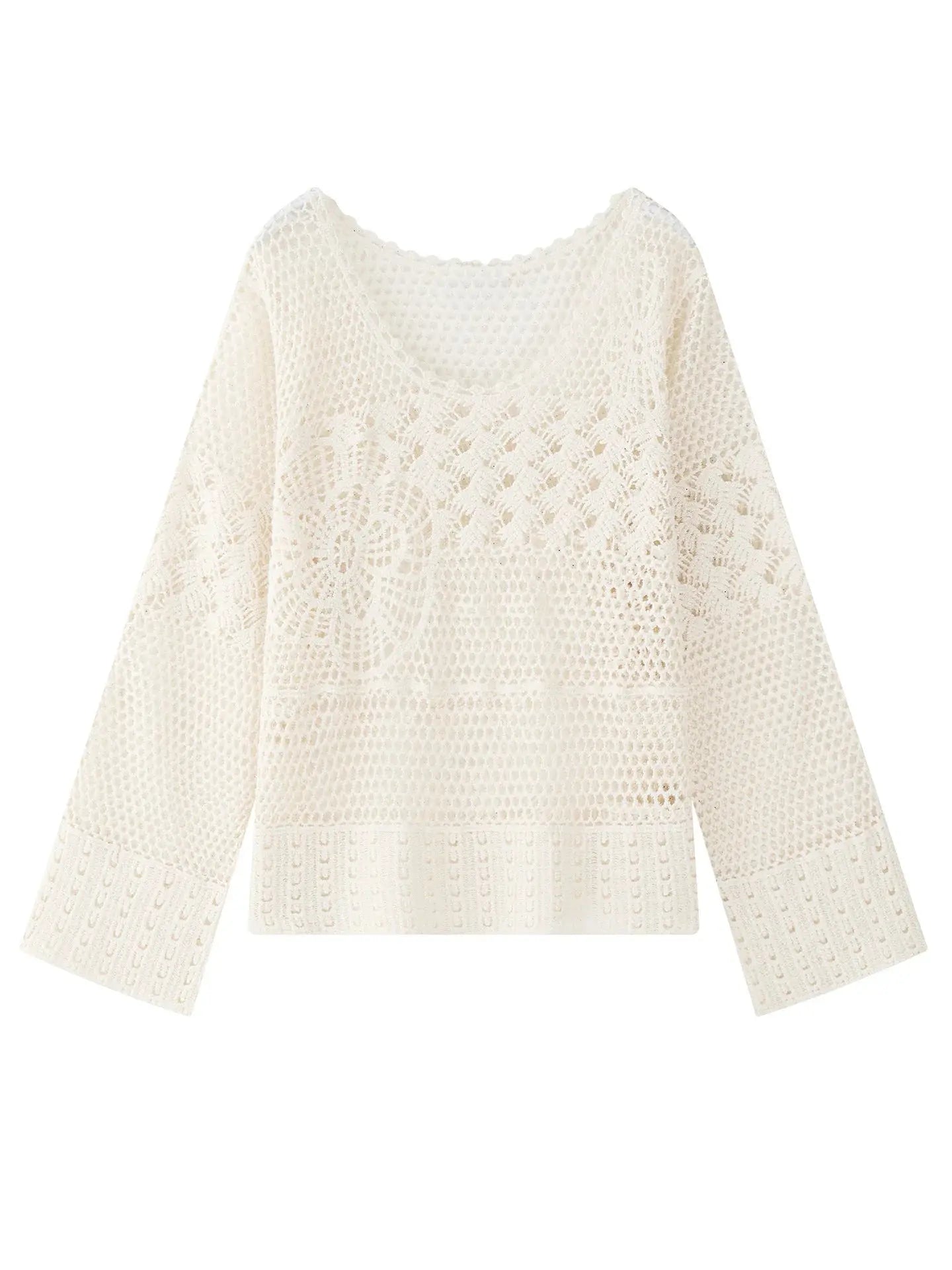 Women Pure Cotton Boho Blouses Hollow Out Knitted Deign Womens Flower Tops And Blouses Fashion Shirts Blusas Roupa Feminina Aurexia off