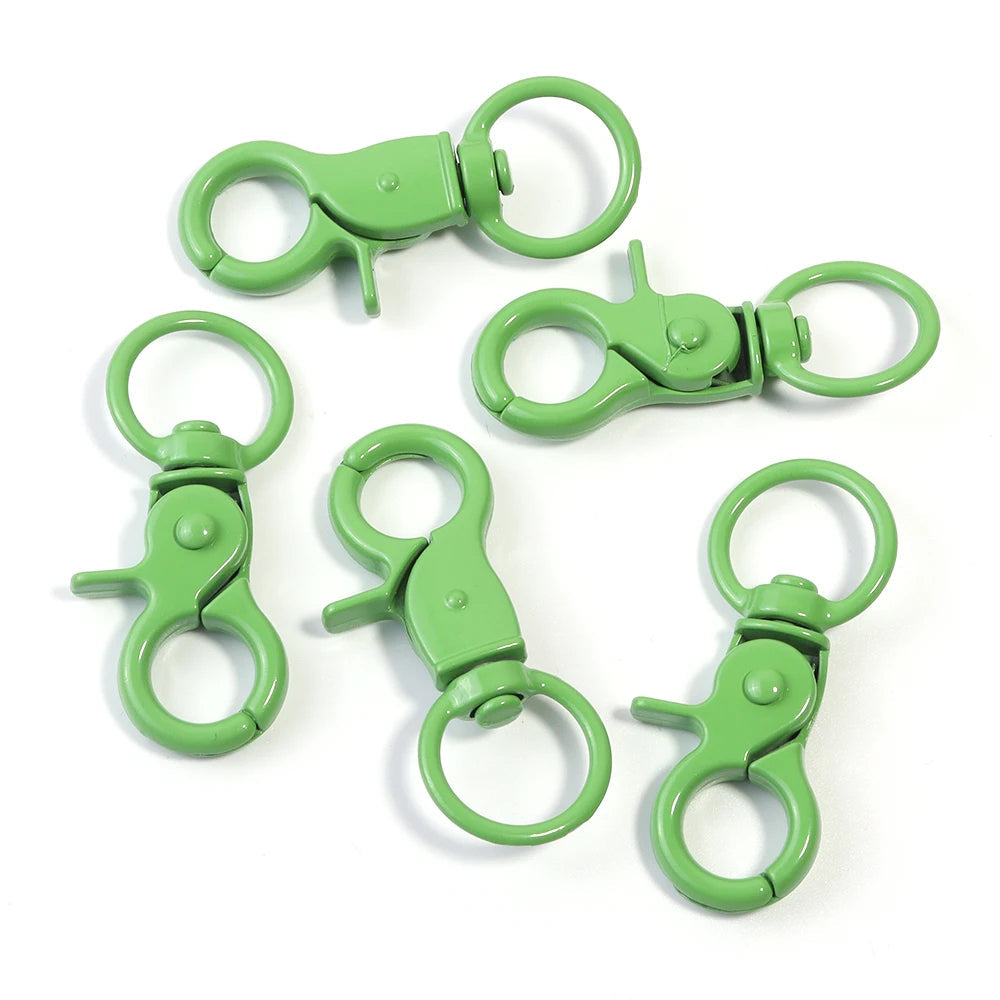 5Pcs/Lot Colorful Swivel Lobster Clasp Hooks Keychain Split Key Ring Connector for Bag Key Chain DIY Jewelry Making Supplies Aurexia off