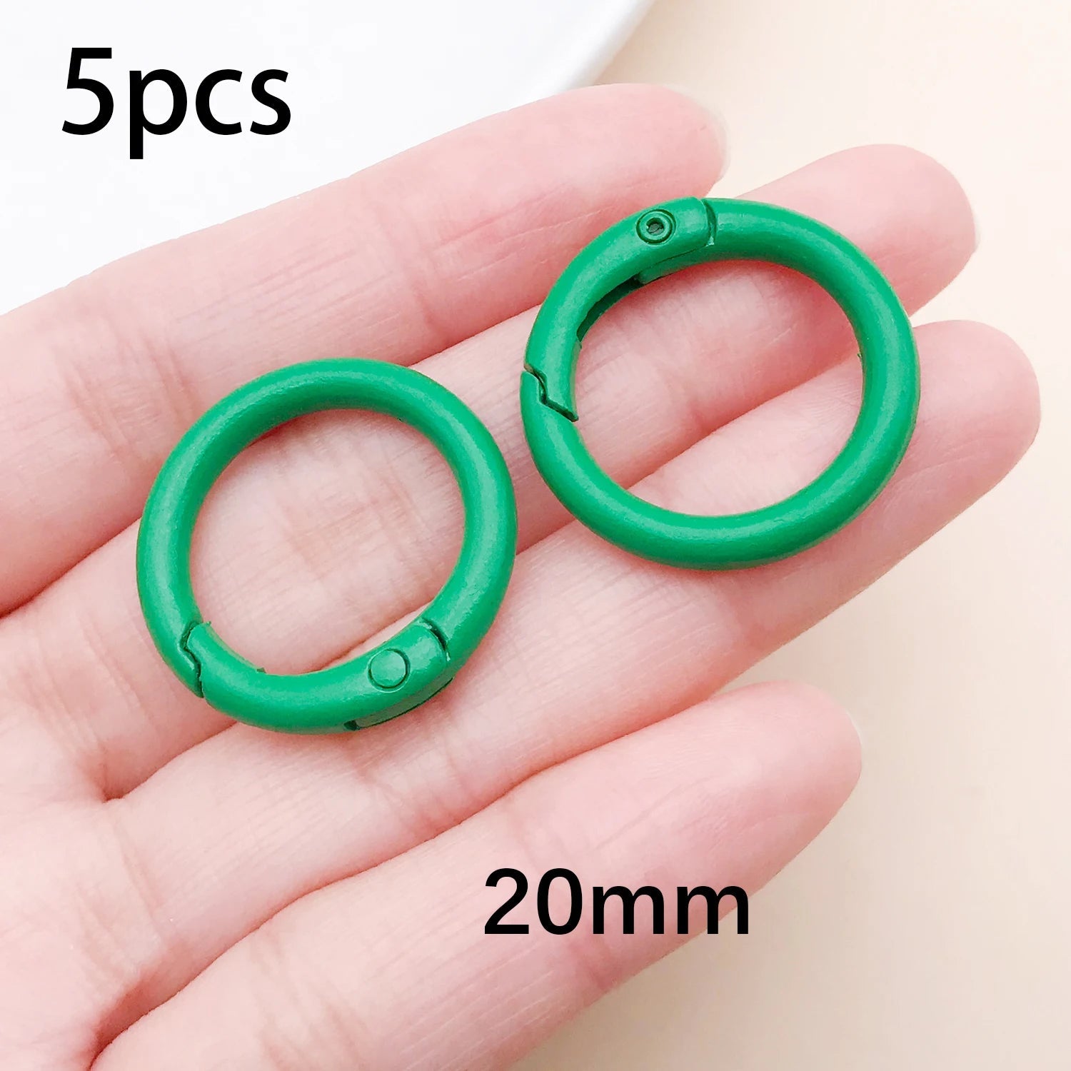 20mm Candy-Colored Spring Clasps, Spring Rings for Keychain Accessories, DIY Findings, Baked Enamel Split Rings, Round Ring Aurexia off