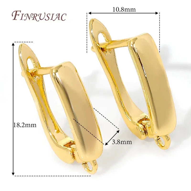 18K Gold Plated,Anti-Allergy Earring Hook Clasps,Supplies For Jewelry,Fasteners Earwires,Earrings Fixtures Accessories Aurexia off
