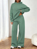Women's 2 Piece Sweatsuit Set Casual Long Sleeve Hoodie Loose Wide Leg Sweatpants Aurexia off