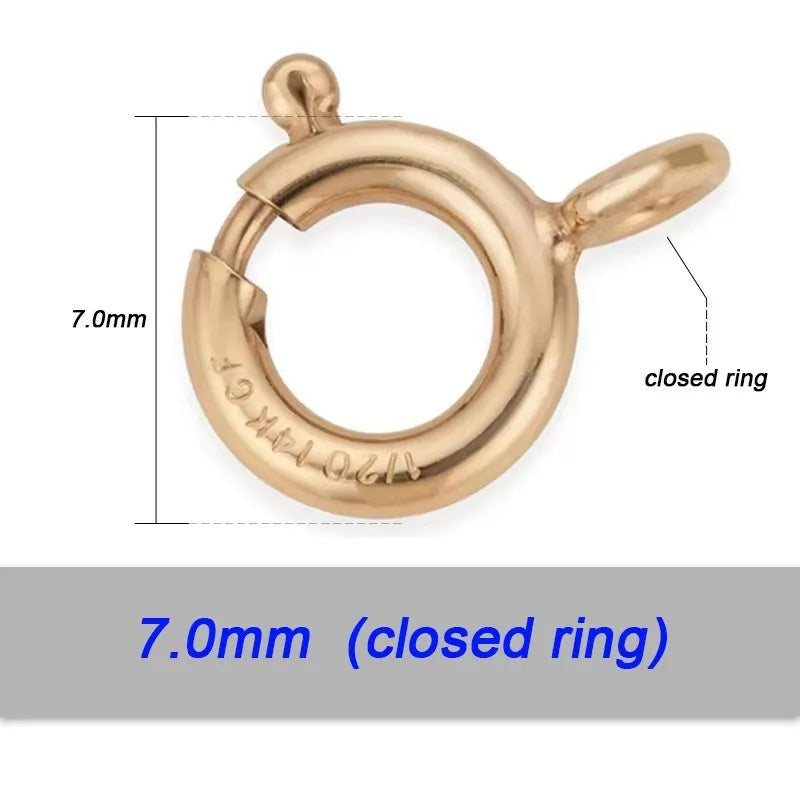 14K Gold Filled Spring Ring Clasps Hooks Bulk Wholesale Supplies for Bracelets Necklace Making Handmade Jewelry Findings Aurexia off