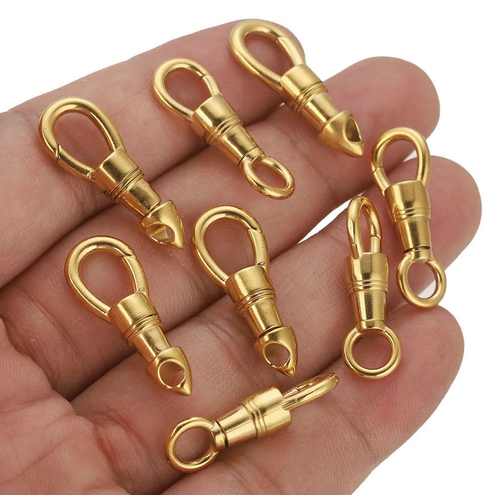 2pcs/lot Stainless Steel Bag Key Chain Hook Clasps Lobster Clasp Hooks Connectors for DIY Jewelry Making Supplies Accessories Aurexia off