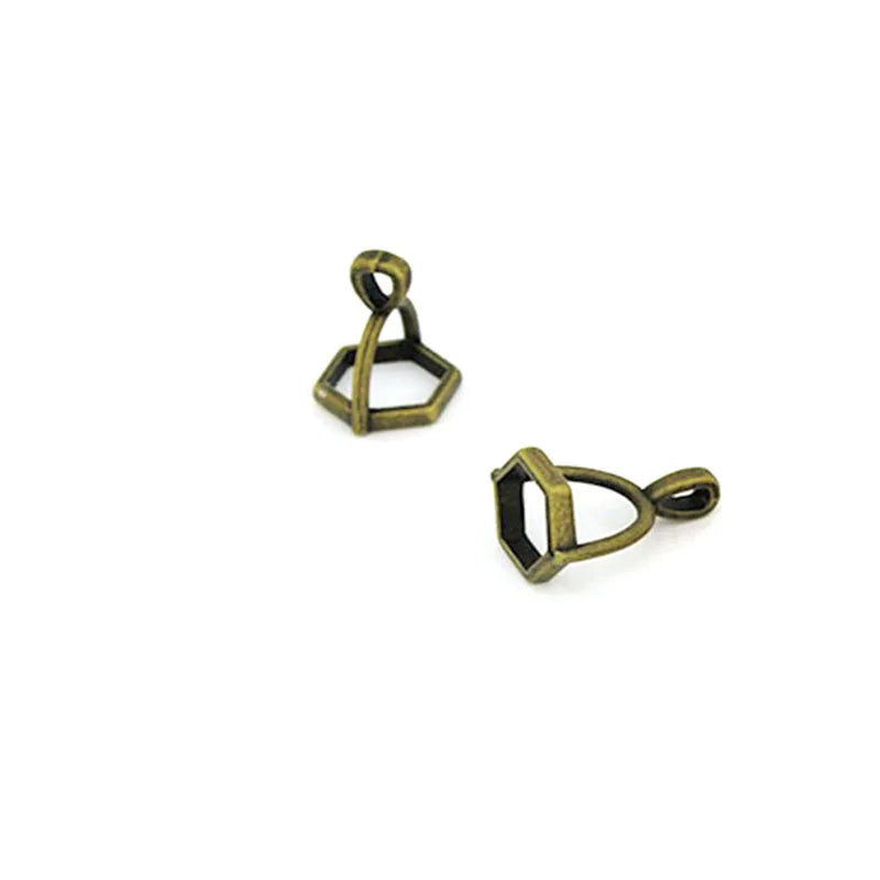 20Pcs Hexagonal Gemstone Cap Natural Stone Crystal Pillar Pendant Caps For Jewelry Making Pendant Necklace Connectors Clasp DIY Aurexia off