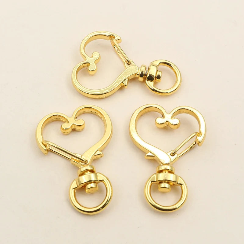 10pcs 35x24mm Heart Snap Hook Trigger Lobaster Clasp Clips Buckles For Keychain DIY Jewelry Making Accessories Findings Aurexia off