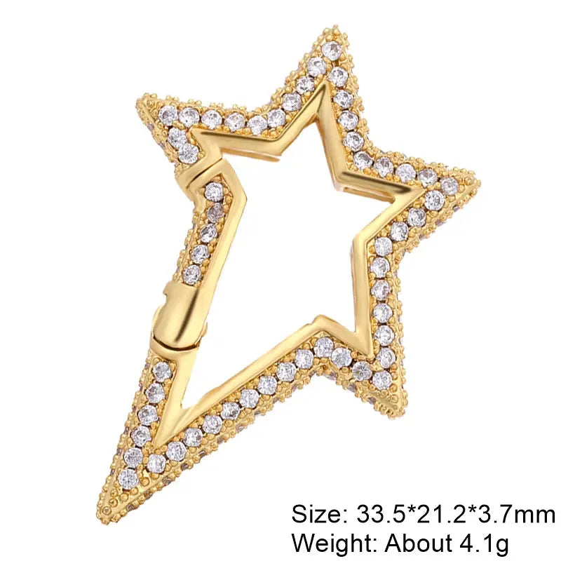 Juya DIY Decoration Carabiner Fastener Spring Lobster Screw Locket Clasps Accessories For Keychain Necklace Making Aurexia off