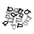 Stainless Steel Bow Shape Shackle Carabiner D Ring Fob Key Ring Keychain Hook for Camping Hiking Screw Joint Connector Buckle Aurexia off