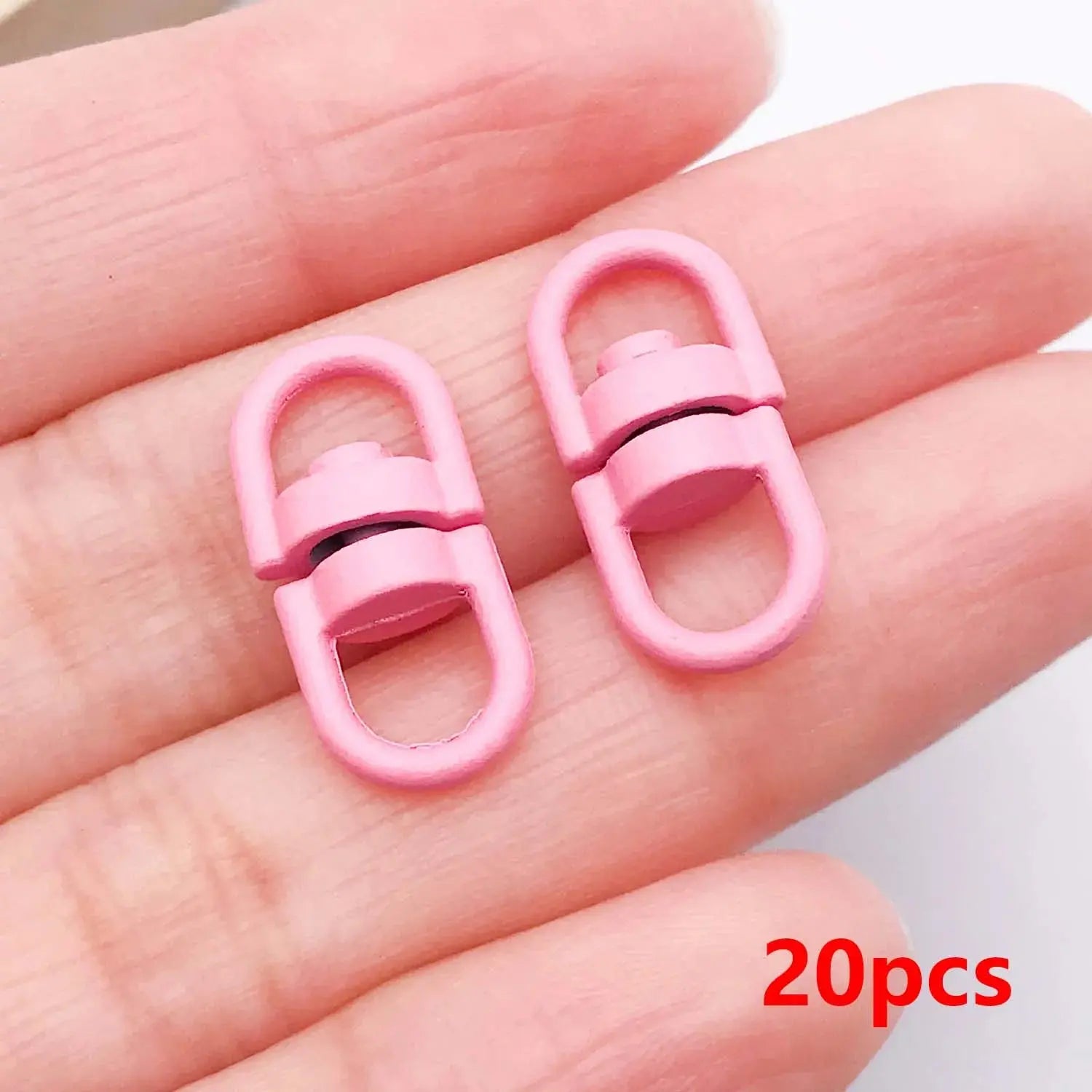 20pcs Metal Rotate Buckle Key Rings Swivel Dog Buckle Holder Connectors for DIY Keychain Jewelry Making Accessories Aurexia off