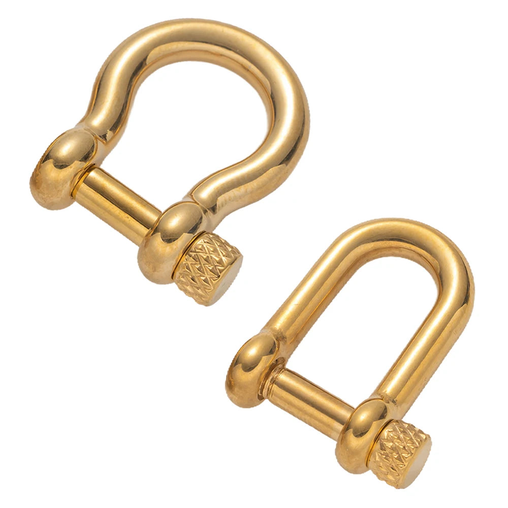 1pcs 304 Stainless Steel D-Ring Anchor Shackle Clasps Screw Lock Bow Horseshoe Buckle for DIY Bracelets Purse Jewelry Making Aurexia off