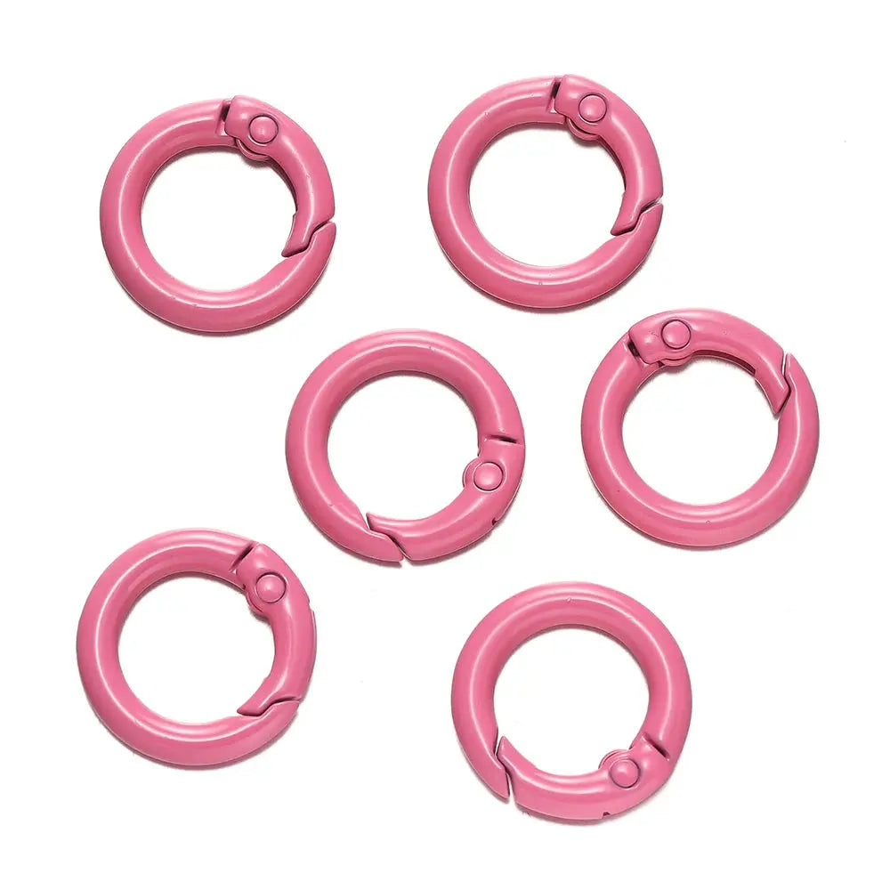 2/5pcs/Lots Metal Round Spring Clasp Colored Carabiner Keychain Clips Hook for DIY Jewelry Buckles Keychains Supplies Aurexia off