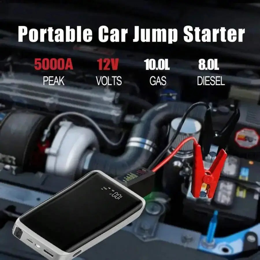 Portable Car Jump Starter 5000A Peak 12V For Gas Vehicles Aurexia off