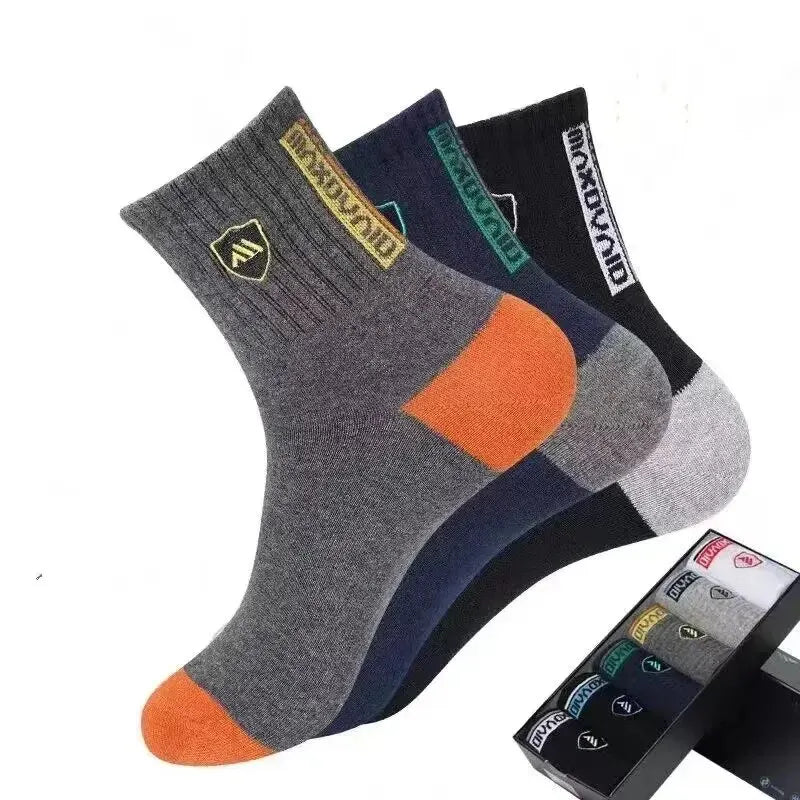 5 Pairs Apring And Fall Mens Sports Socks Summer Leisure Sweat Absorbent Comfortable Thin Breathable Basketball Meias Aurexia off